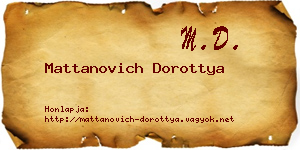 Mattanovich Dorottya névjegykártya